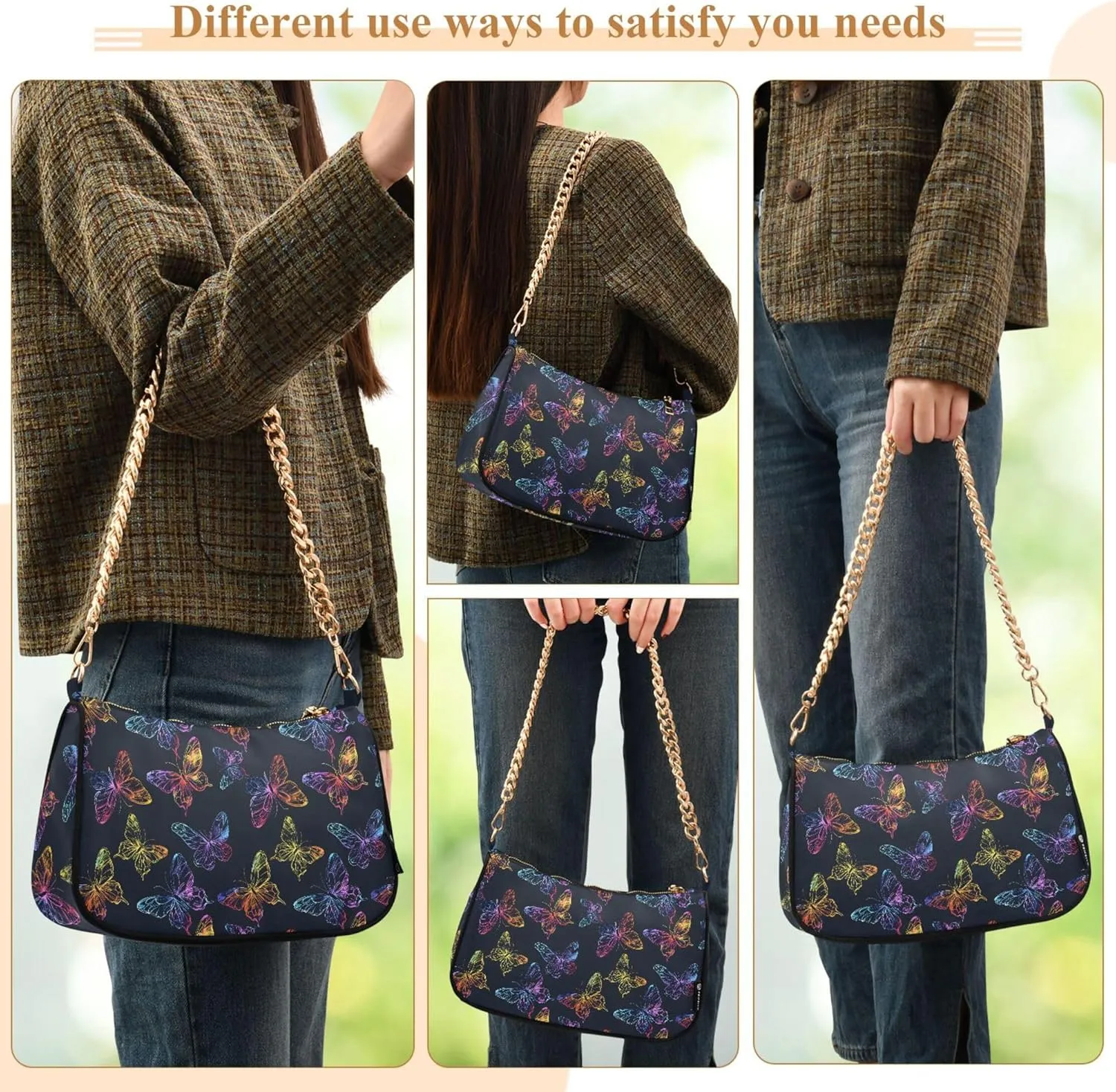 Handbag Purses for Women Marble Chain Shoulder Bag