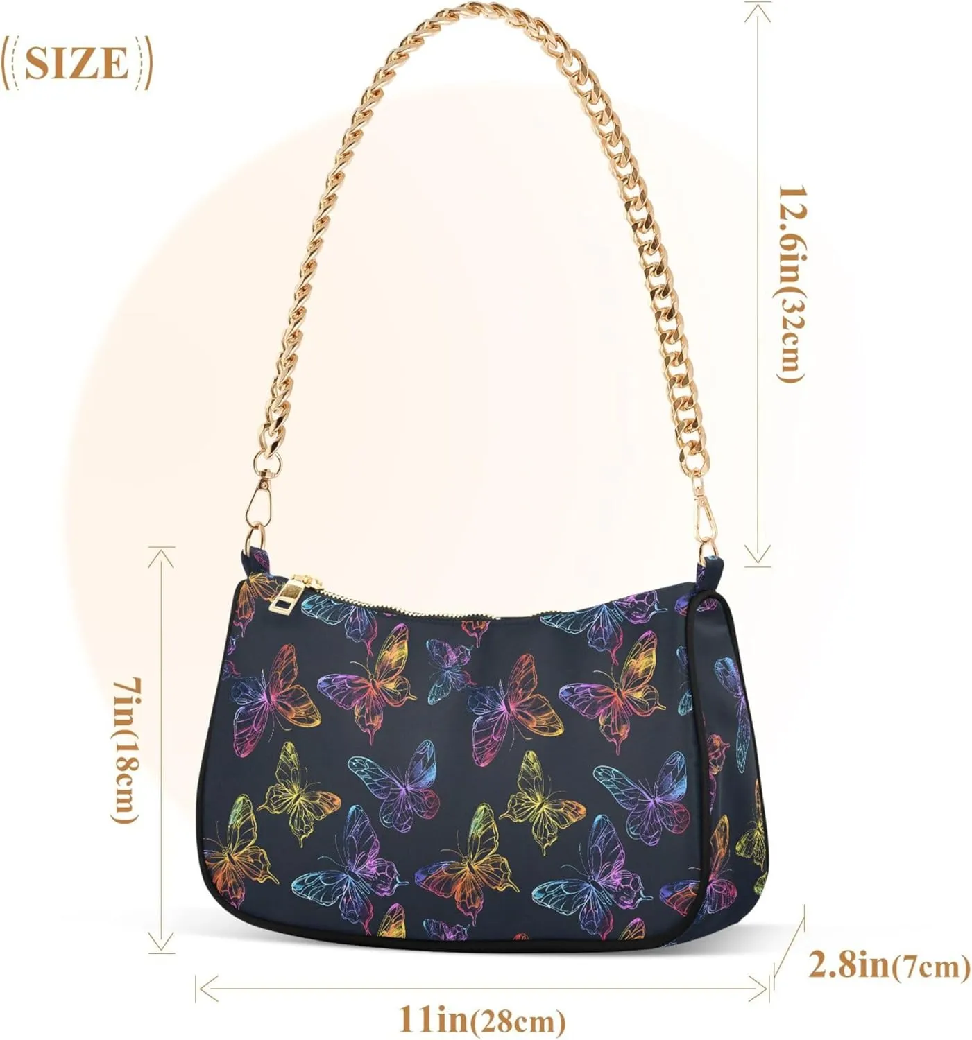 Handbag Purses for Women Marble Chain Shoulder Bag