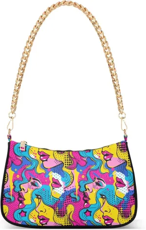 Handbag Purses for Women Marble Chain Shoulder Bag