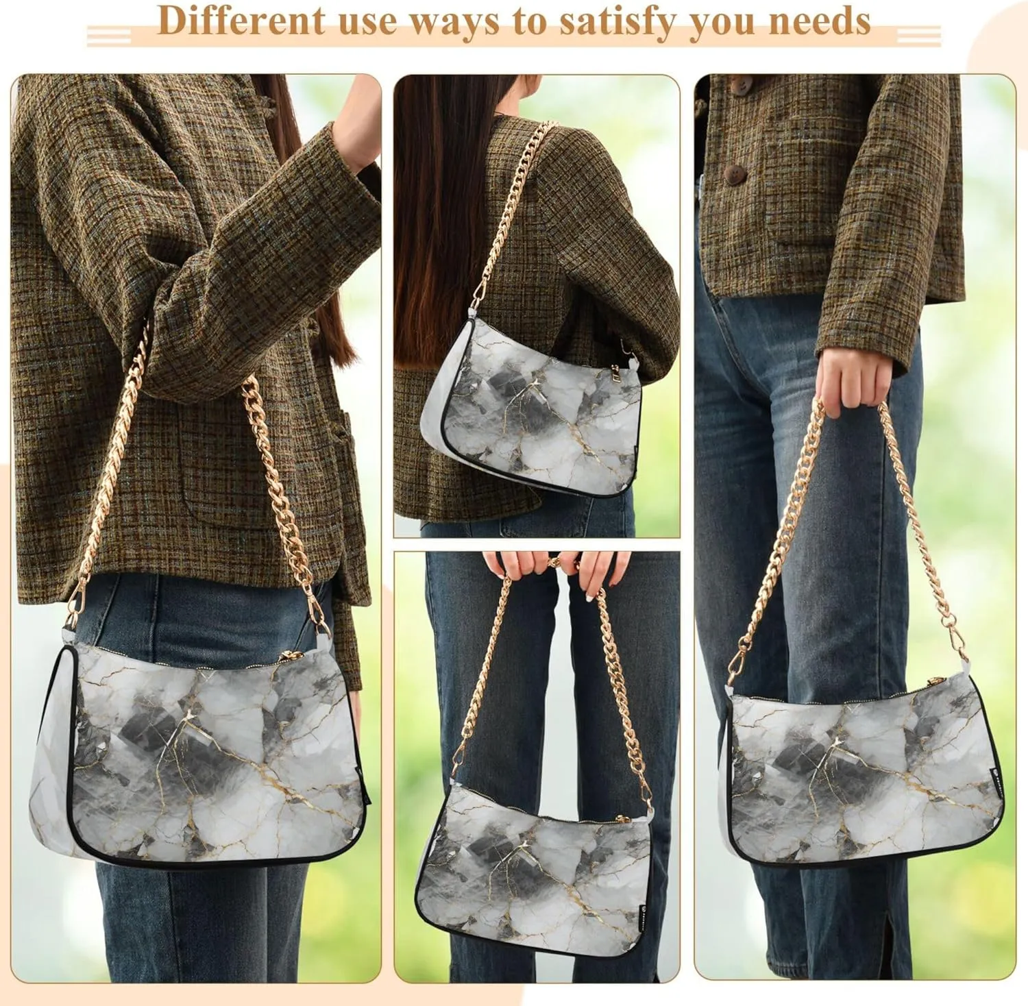Handbag Women Mermaids Scale Chain Shoulder bag