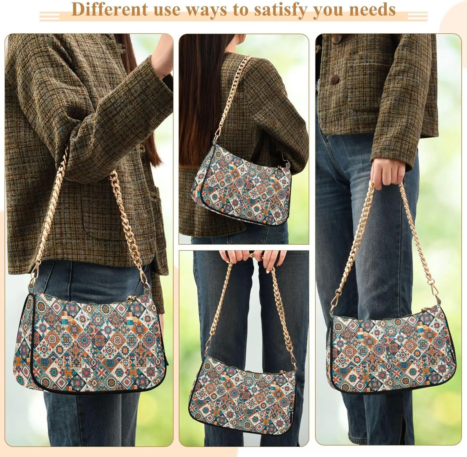 Handbag Women Mermaids Scale Chain Shoulder bag