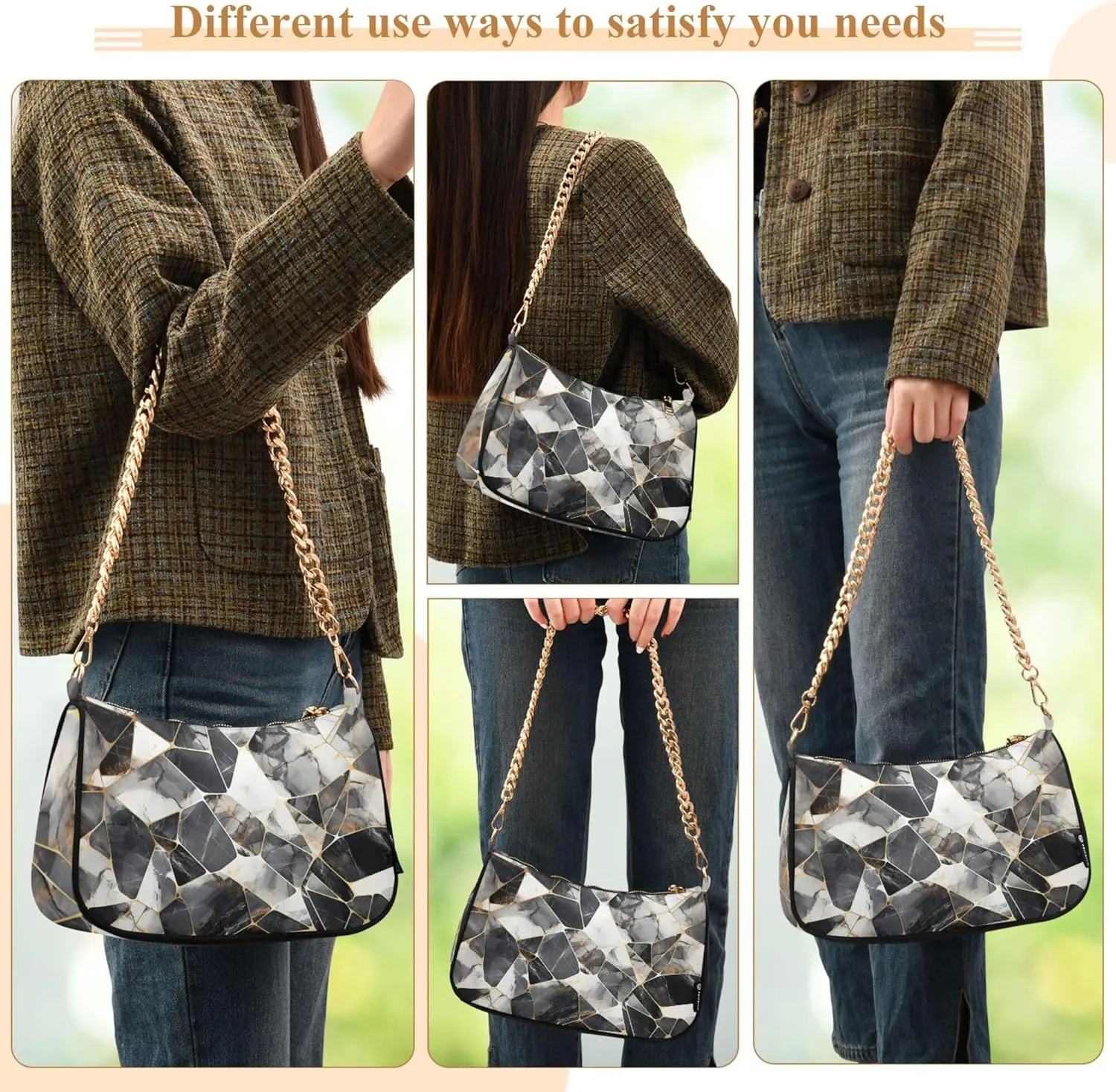 Handbag Women Mermaids Scale Chain Shoulder bag