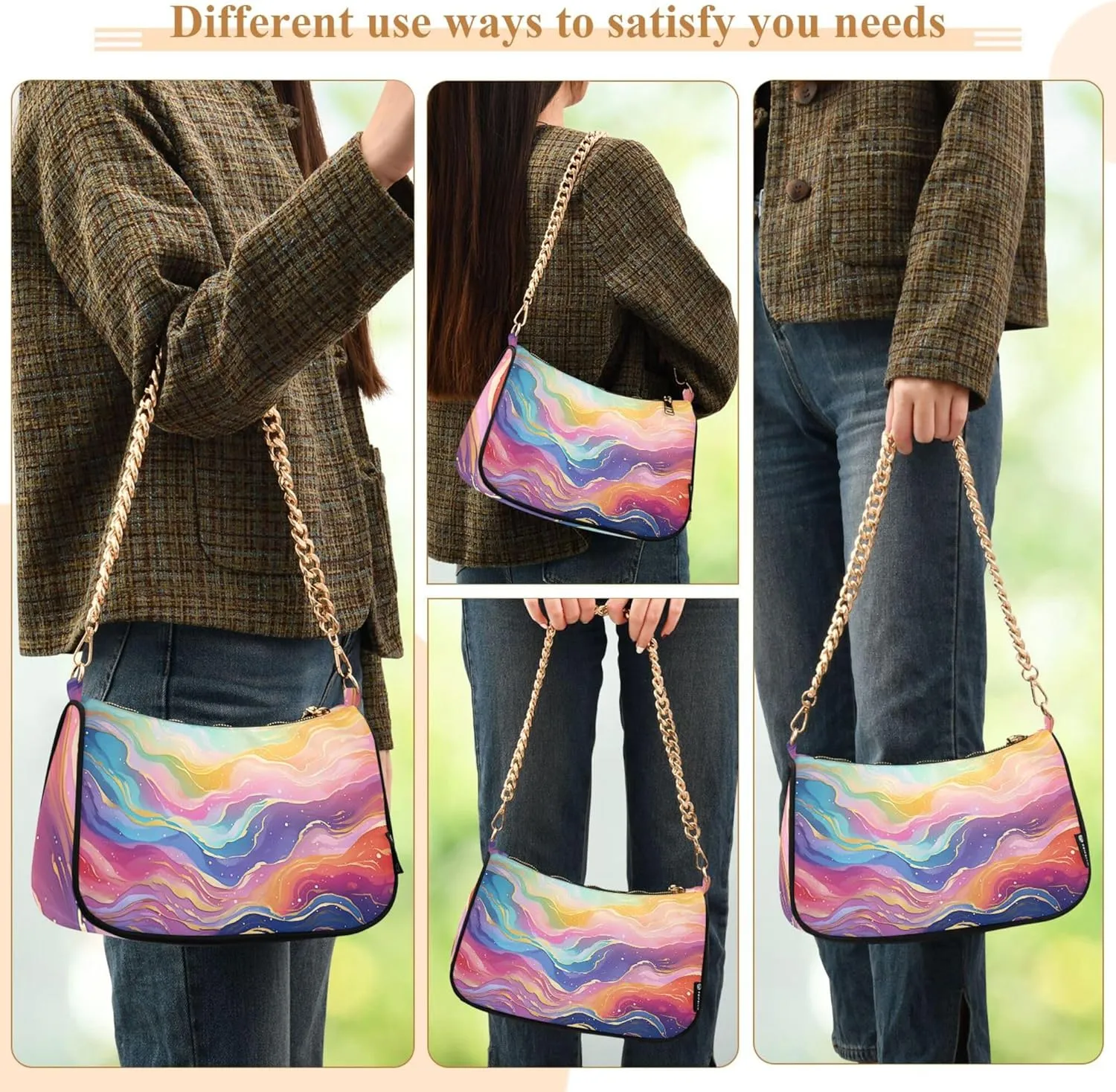 Handbag Women Mermaids Scale Chain Shoulder bag