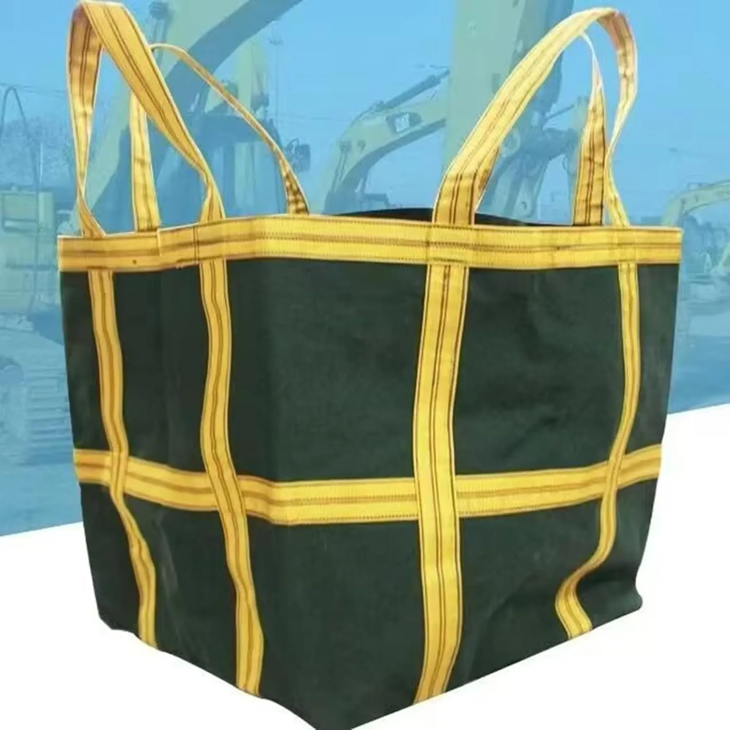 Hanging lifting bag - Reusable Lift Bag - Tarpaulin Scatter Bag - Ton Bag, Lift Bag Weaving Sail Bag for Crane Platform Forklift, Dock Safety Anti-tear Strong Load bearing Bag(50 X 50X50CM/Load 500kg)