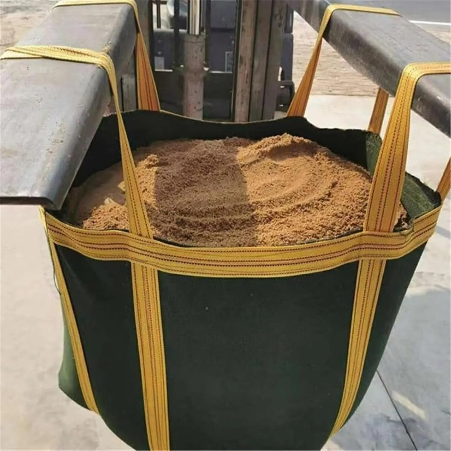 Hanging Lifting Bag - Tarpaulin Scatter Bag - Ton Bag, Weaving Sail Bag, Dock Safety Anti-Tear Strong Load Bearing Bag, for Crane Platform Forklift(60 X 60X70CM/Load 800KG)