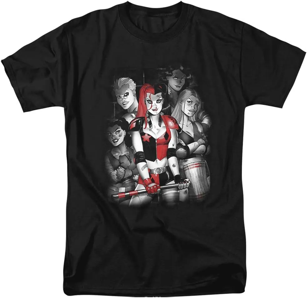 Harley Quinn Bad Gals Black & White Unisex Adult T Shirt for Men and Women