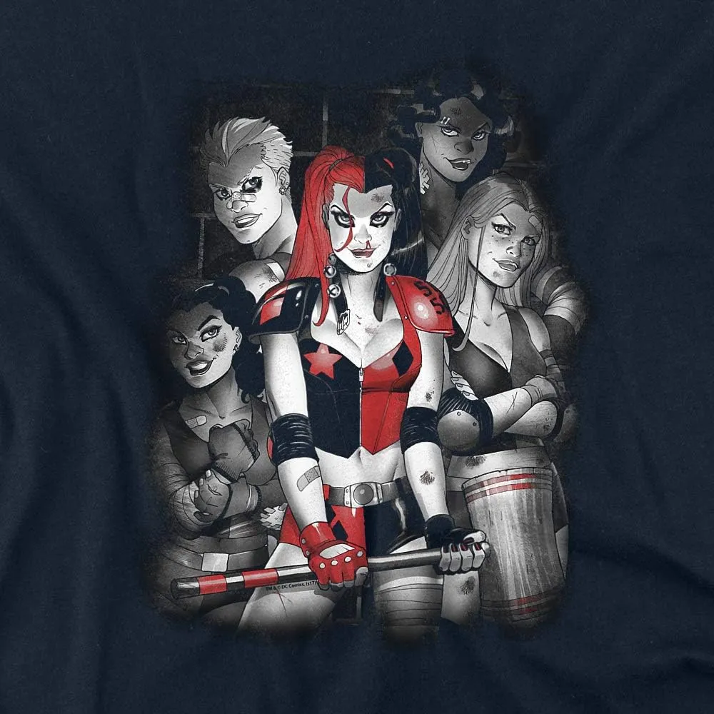 Harley Quinn Bad Gals Black & White Unisex Adult T Shirt for Men and Women