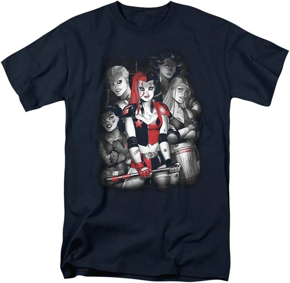 Harley Quinn Bad Gals Black & White Unisex Adult T Shirt for Men and Women