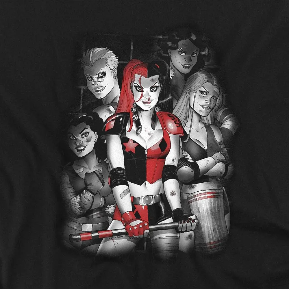 Harley Quinn Bad Gals Black & White Unisex Adult T Shirt for Men and Women