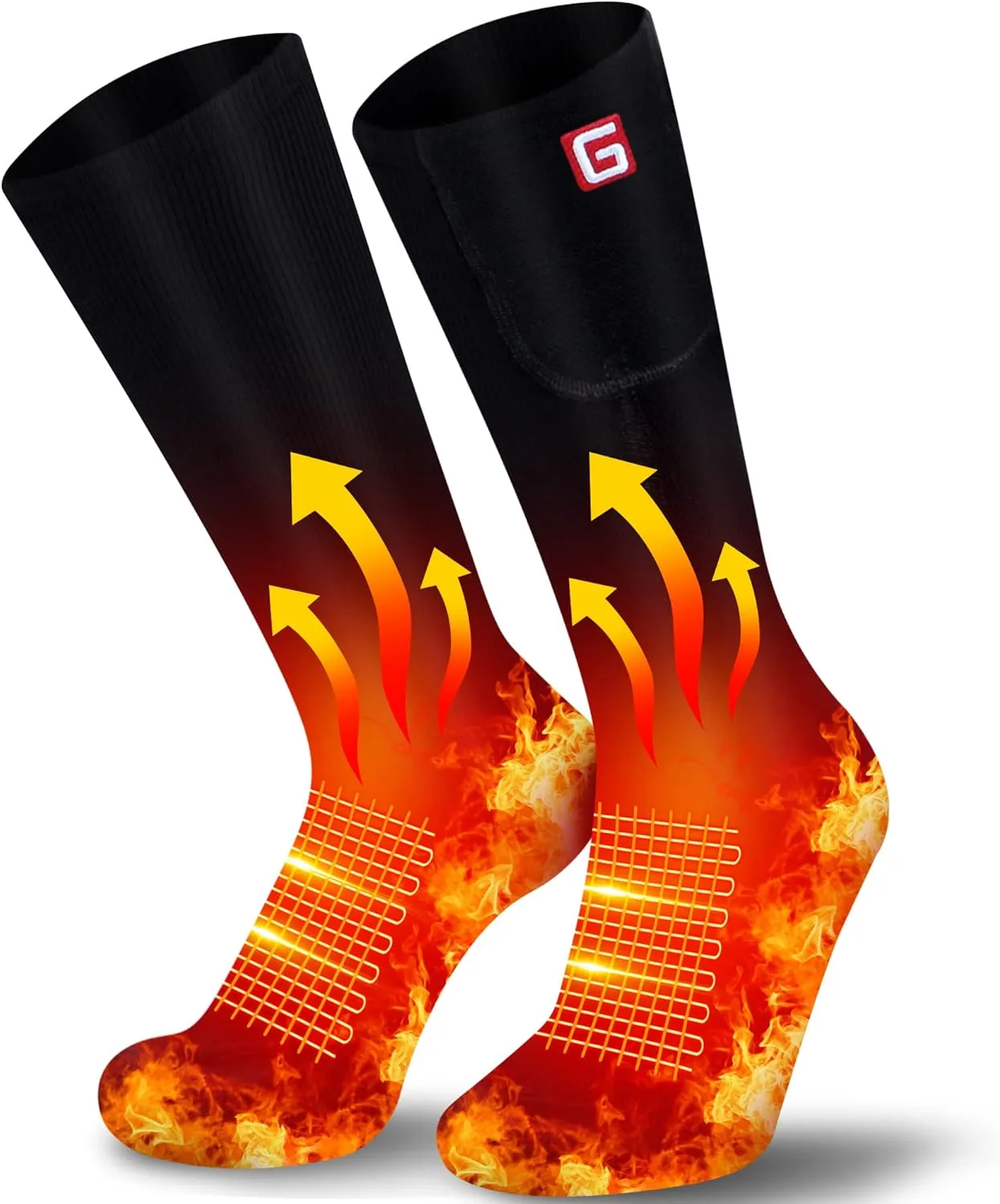 Heated Socks Rechargeable Electric Battery Heating Socks for Men Women with 3 Adjustable Heating Levels for Skiing Riding Hunting