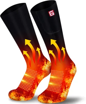 Heated Socks Rechargeable Electric Battery Heating Socks for Men Women with 3 Adjustable Heating Levels for Skiing Riding Hunting