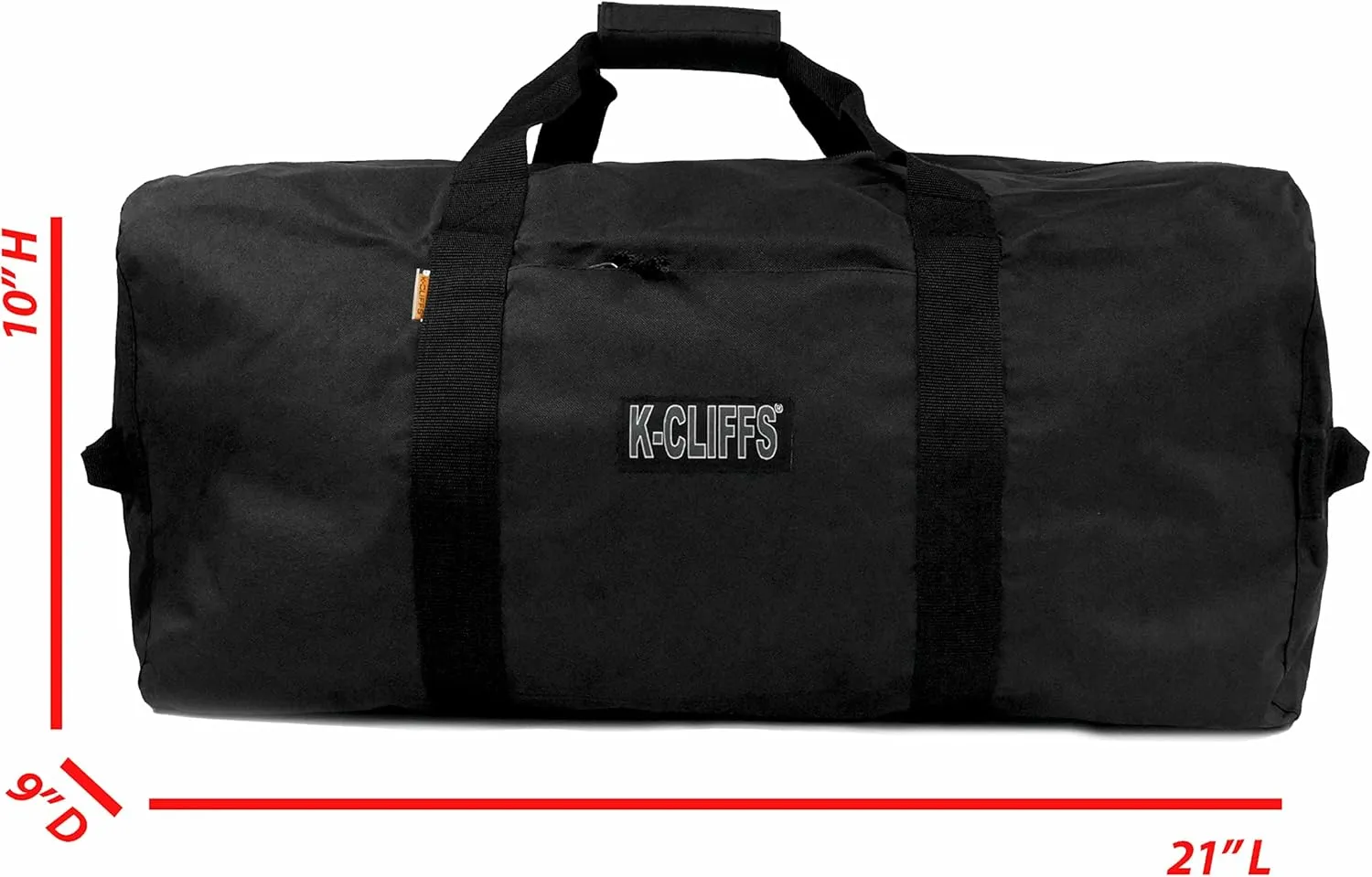 Heavy Duty Cargo Duffel Large Sport Gear Drum Set Equipment Hardware Travel Bag Rooftop Rack Bag (21" x 10" x 9", Black)