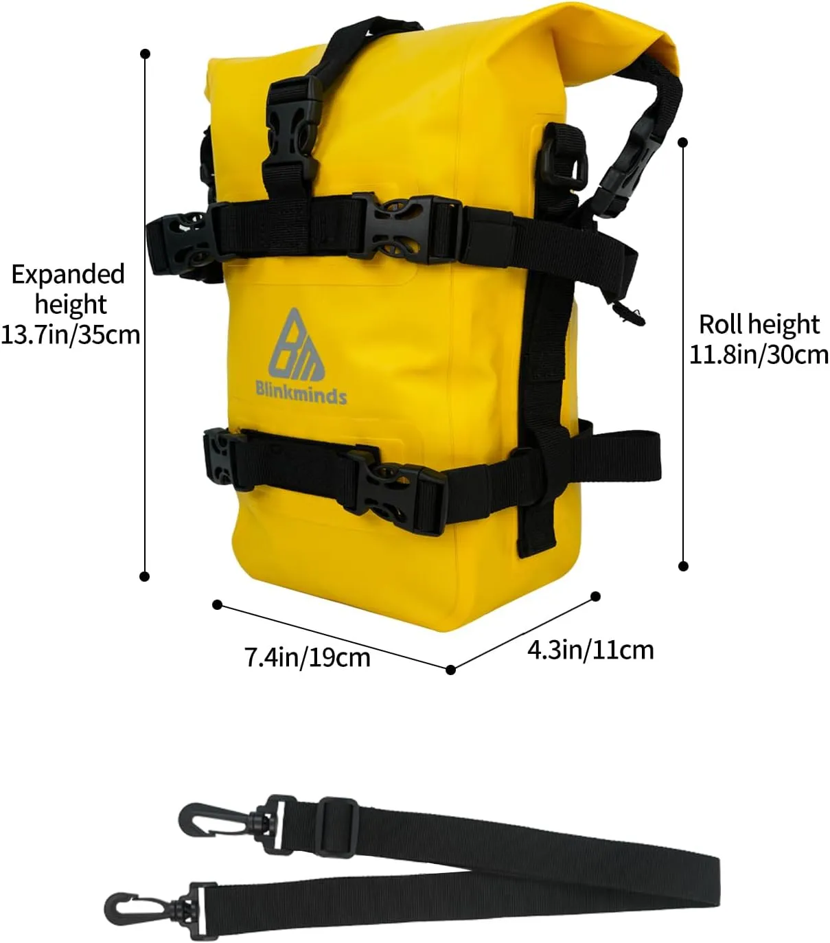 Heavy Duty Dry Bag - Waterproof Motorcycle Tail Bag, 6-8L Storage for Camping Gear, Rear Rack Trunk Motor Accessories