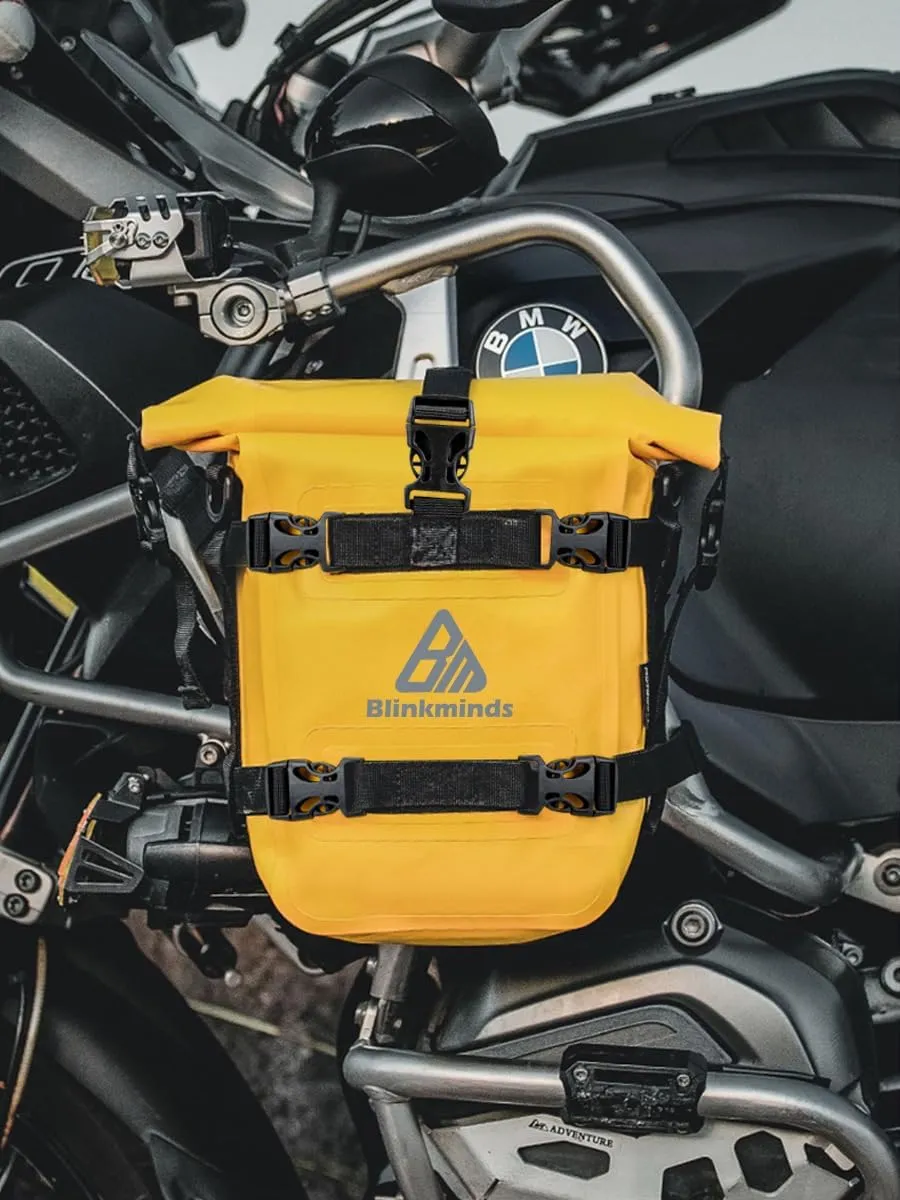 Heavy Duty Dry Bag - Waterproof Motorcycle Tail Bag, 6-8L Storage for Camping Gear, Rear Rack Trunk Motor Accessories