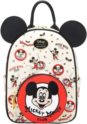 Her Universe Disney100 Mickey Mouse Club Vintage Mini Backpack BLACK NONE