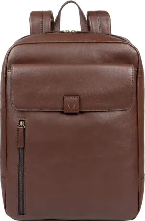 Hidesign Aiden Large Multi-functional Leather 17 Inch Laptop Backpack (Brown)