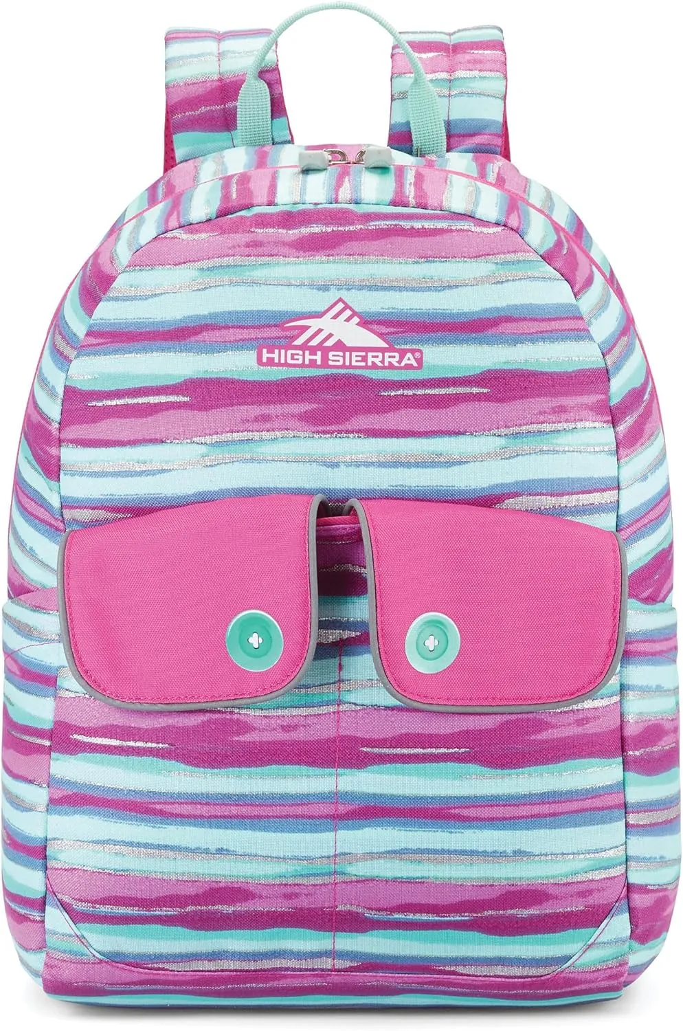 High Sierra Chiqui School Backpack with Tablet Sleeve   2 Water Bottle Pockets, 18L, Watercolor Stripes