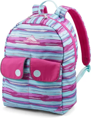 High Sierra Chiqui School Backpack with Tablet Sleeve   2 Water Bottle Pockets, 18L, Watercolor Stripes