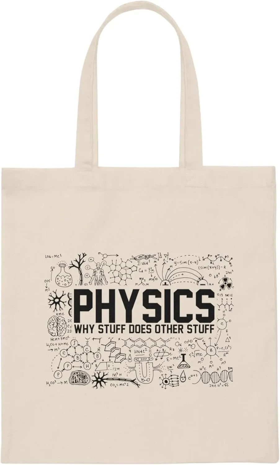 Hilarious Chemistry Teachers Professor Educators Science Humorous Physics Biology Alchemy Sarcasm Pun Canvas Tote Bag