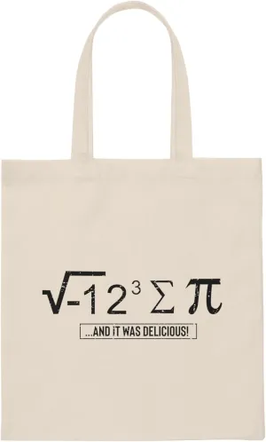 Hilarious Pies Calculations Computation Math Solving Problem Novelty Figuring Solutions Teaching Enthusiast Canvas Tote Bag