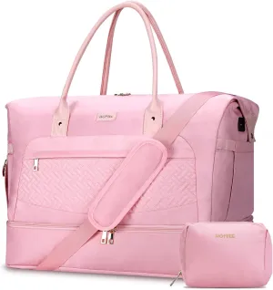 HOMIEE Travel Duffle Bag, Weekender Bags for Women with Shoe Compartment, Carry on Overnight Bag with Toiletry Bag