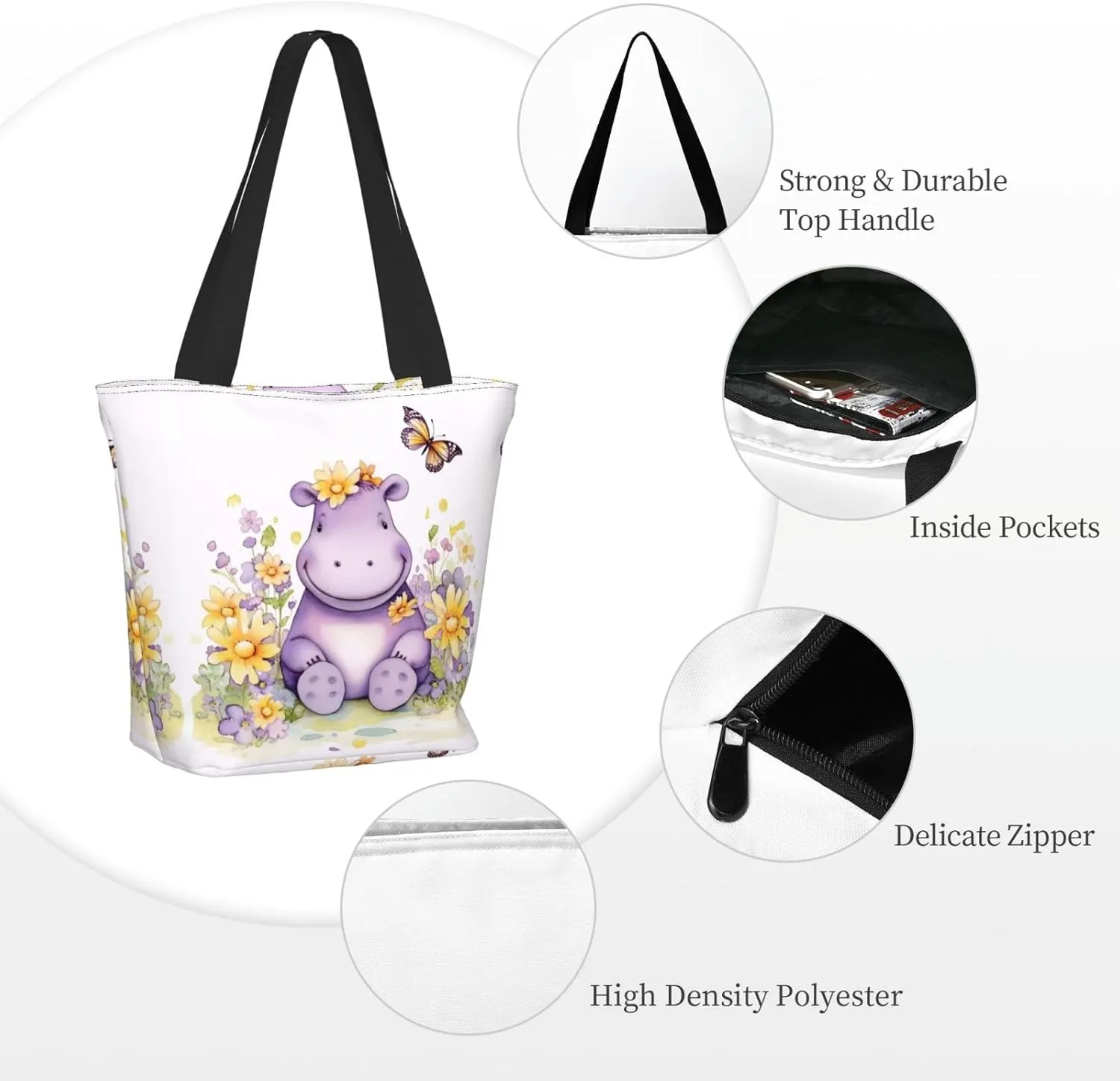 Horses On The Beach Printed Fashionable Large Handbag And Shoulder Bag, Suitable For Various Daily Use