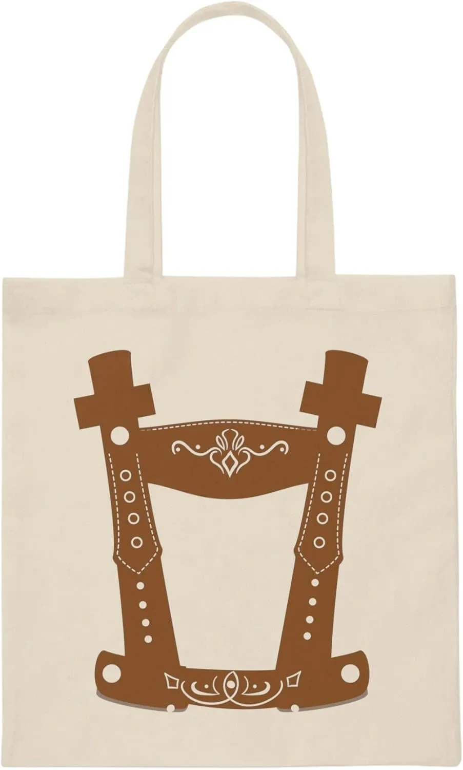 Humorous Leather Bavaria Tracht Dirndl Germany Holidays Novelty Germanic religious Canvas Tote Bag