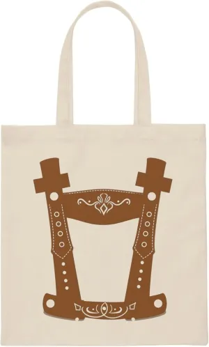 Humorous Leather Bavaria Tracht Dirndl Germany Holidays Novelty Germanic religious Canvas Tote Bag