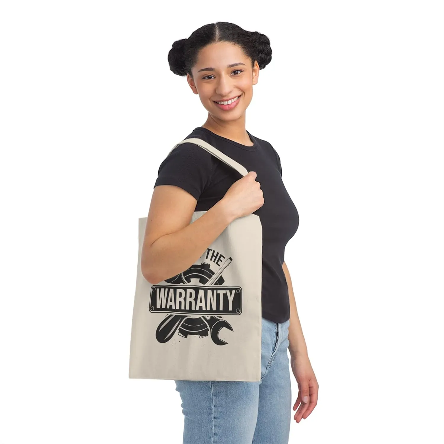 Humorous Warranty Fixing Car Gears Technician Machinist Hilarious Repairman Serviceman Artificer Leisure Canvas Tote Bag