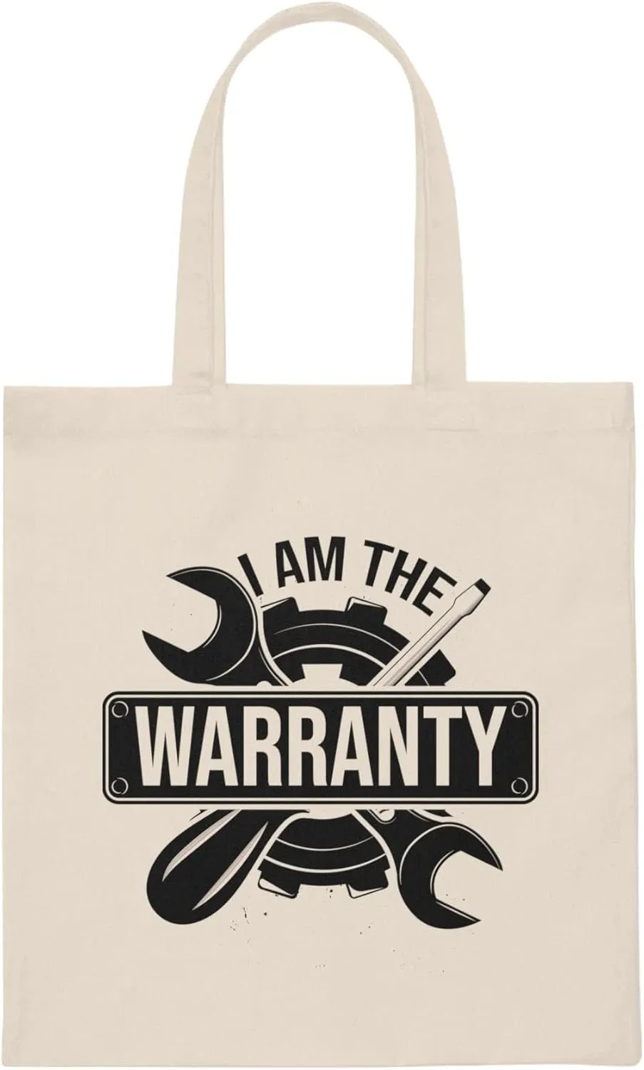 Humorous Warranty Fixing Car Gears Technician Machinist Hilarious Repairman Serviceman Artificer Leisure Canvas Tote Bag