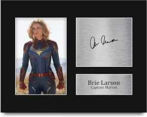 HWC Trading Brie Larson Gift USL Signed Printed Autograph Captain Marvel The Avengers Gifts Print Photo Picture Display - US Letter Size