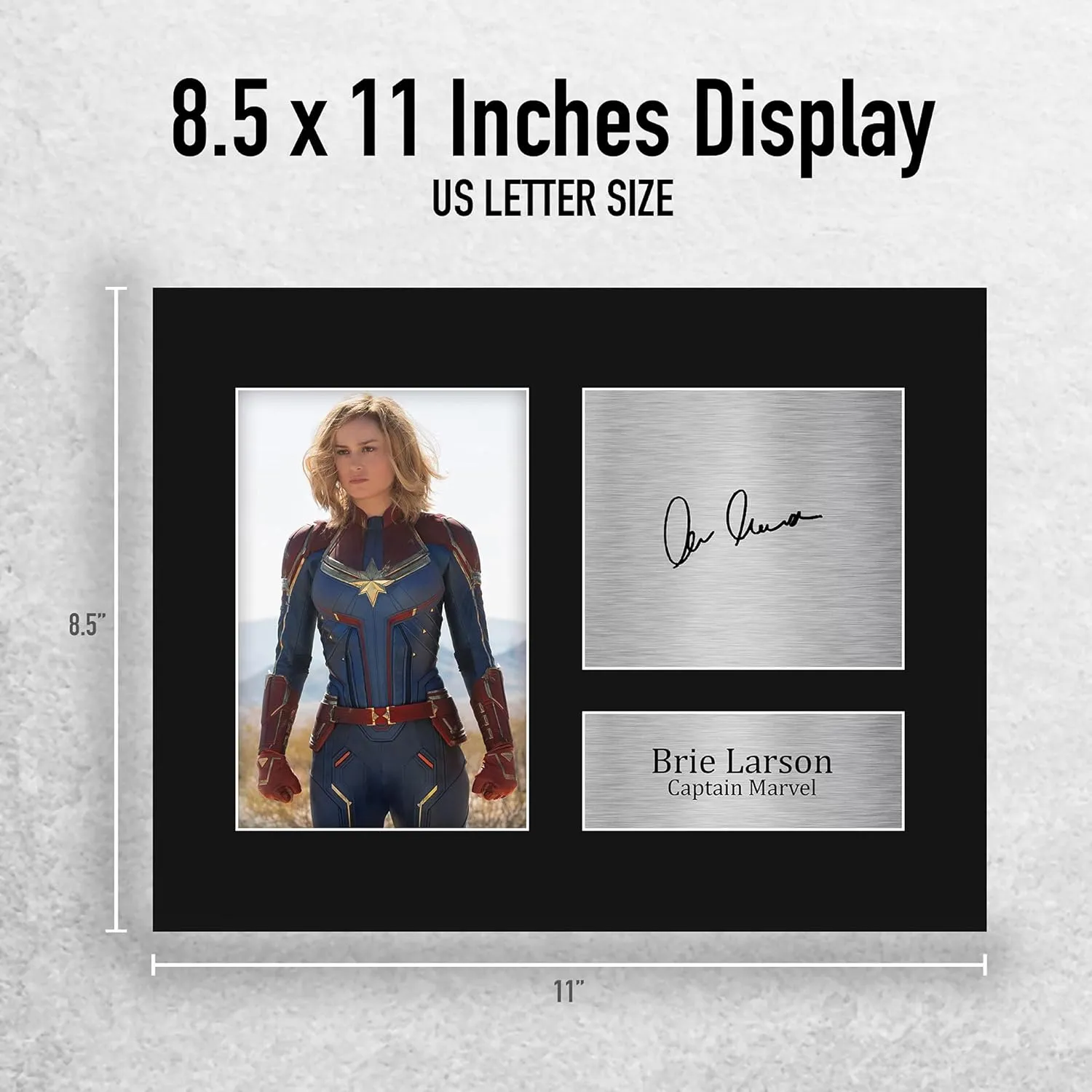 HWC Trading Brie Larson Gift USL Signed Printed Autograph Captain Marvel The Avengers Gifts Print Photo Picture Display - US Letter Size