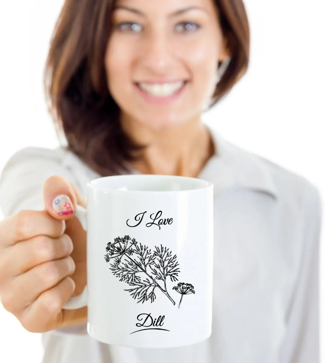 I Love Dill Weed Herb Home Cooking Essentials Coffee & Tea Mug Stuff For A Cook & Women Cooks (15oz)