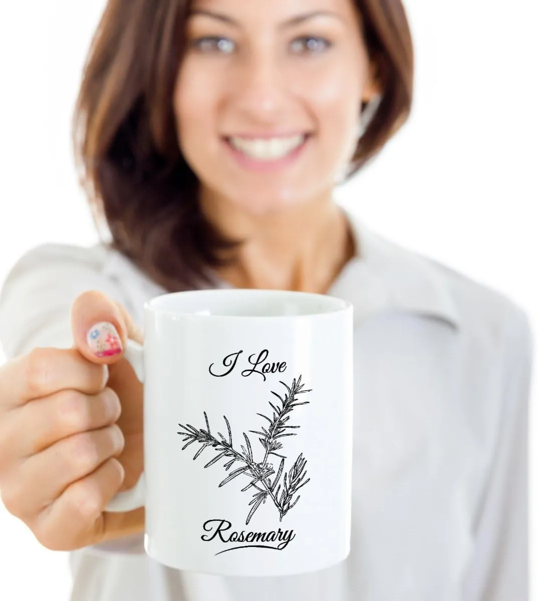 I Love Rosemary Herbs Leaves Home Food Cooking Essentials Coffee & Tea Mug Stuff For A Cook & Women Cooks (15oz)