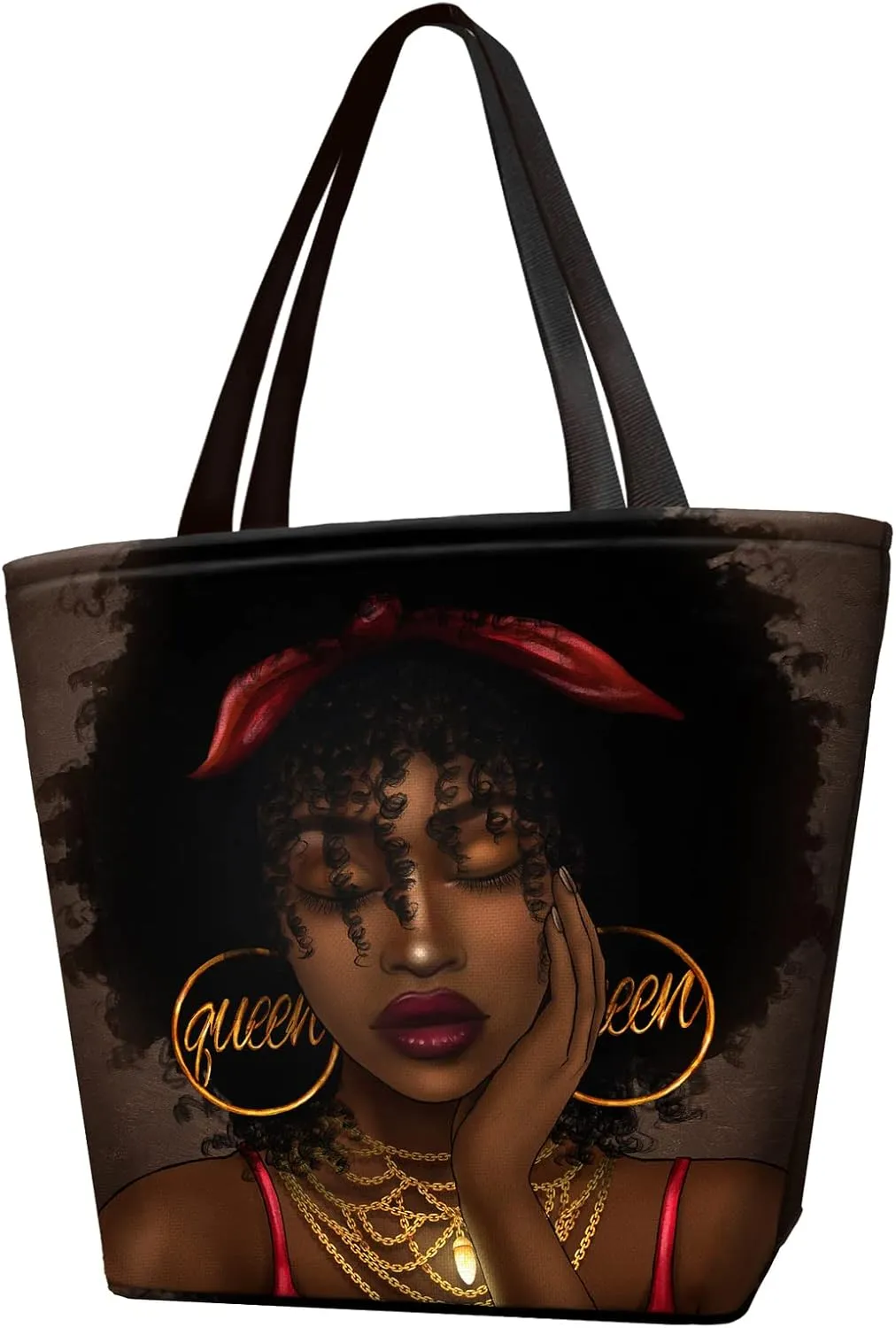 IAGM Women Tote Bags African American Woman Shoulder Bag Black Girl Magic Top Handle Satchel Handbags