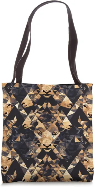 Ibex Geometric Animal Wildlife Pattern Tote Bag