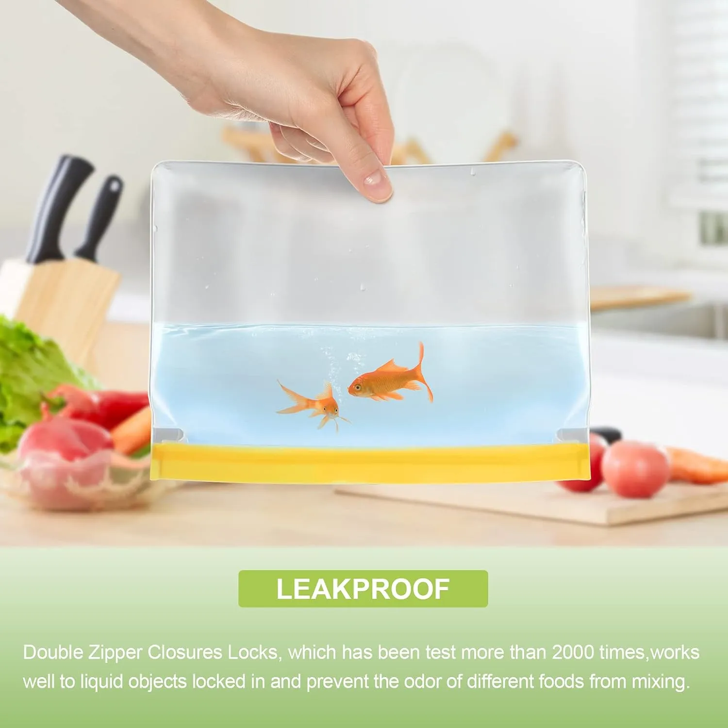IDEATECH Freezer Bags, Food Storage Containers Dishwasher Safe, Leakproof BPA Free Food Bags Various Size,Gallon, Sandwich, Snack Bags, Reusable Bags for Meals,Lunch,Home Organization Travel(24Pack)