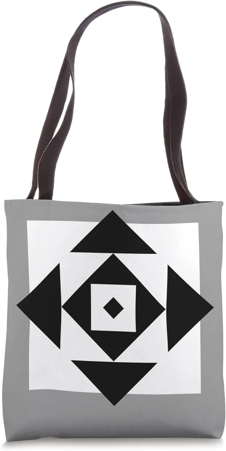 Illusion Optical Illusions Geometry Abstract Art Black White Tote Bag