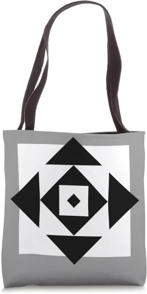 Illusion Optical Illusions Geometry Abstract Art Black White Tote Bag