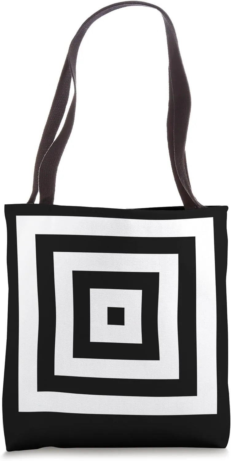 Illusion Optical Illusions Geometry Abstract Art Fun Graphic Tote Bag