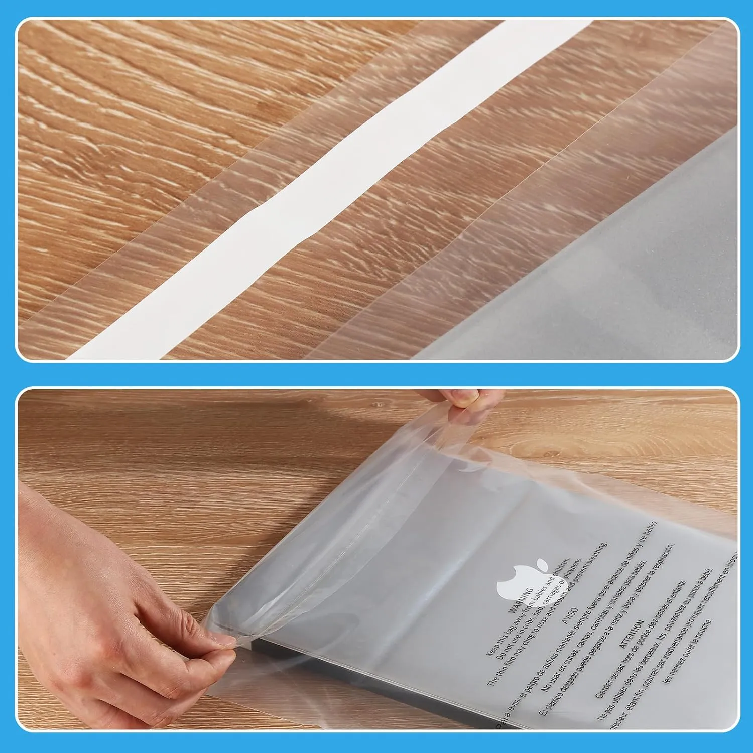 iMailer - 12" x 18"(1000 Counts) - Poly Bags with Suffocation Warning Self Seal 1.6 Mil for Clothing, Shirts, Packaging - Permanent Adhesive