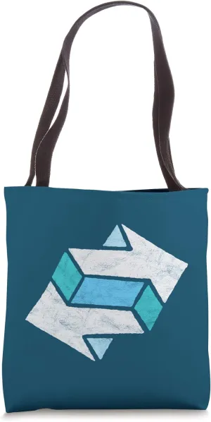Impossible Geometry Minimalist Futuristic Arrows Distressed Tote Bag