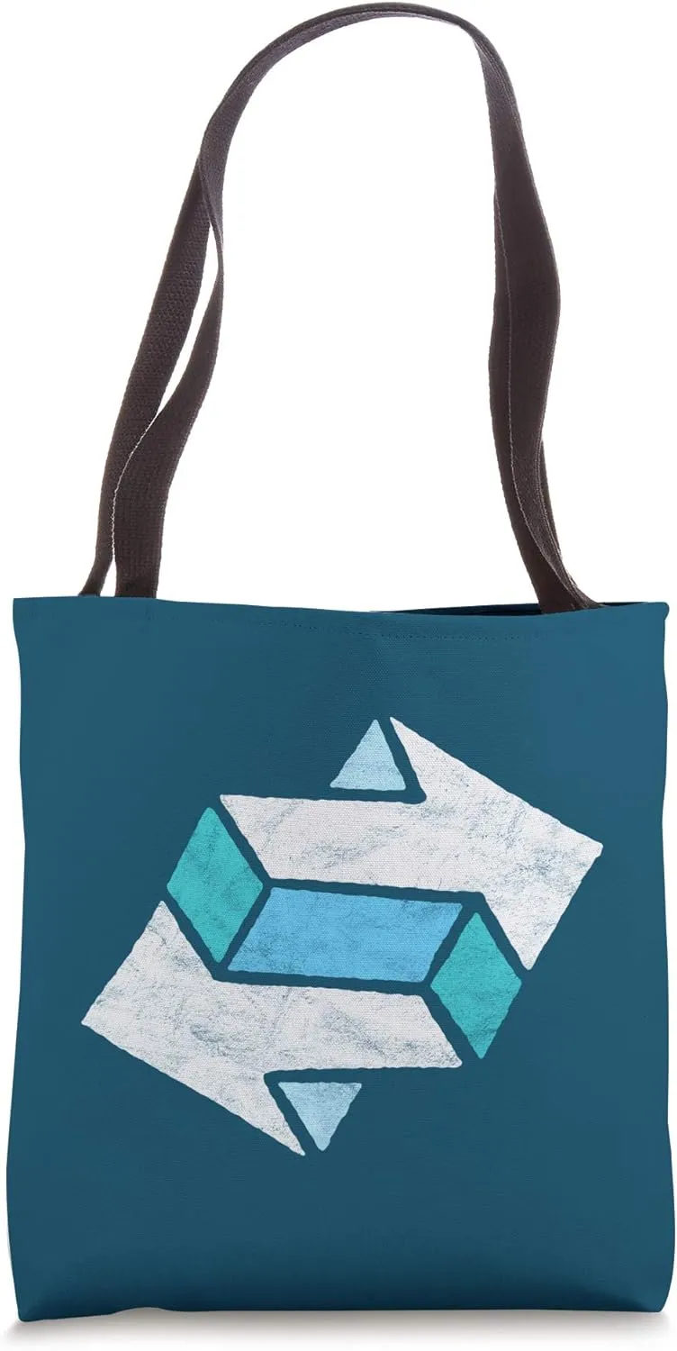 Impossible Geometry Minimalist Futuristic Arrows Distressed Tote Bag