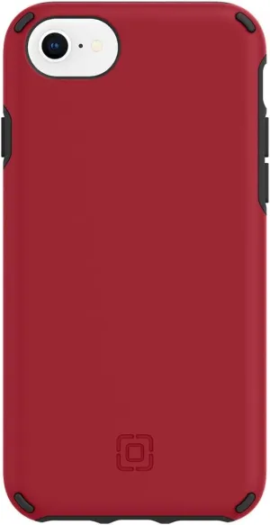 Incipio Duo Case for iPhone SE (2022/2020), 8, 7, 6, 6s – Dual-Layer Slim Protective Case with 12ft Drop Protection, Scratch-Resistant Finish, Wireless Charging Compatible - Red