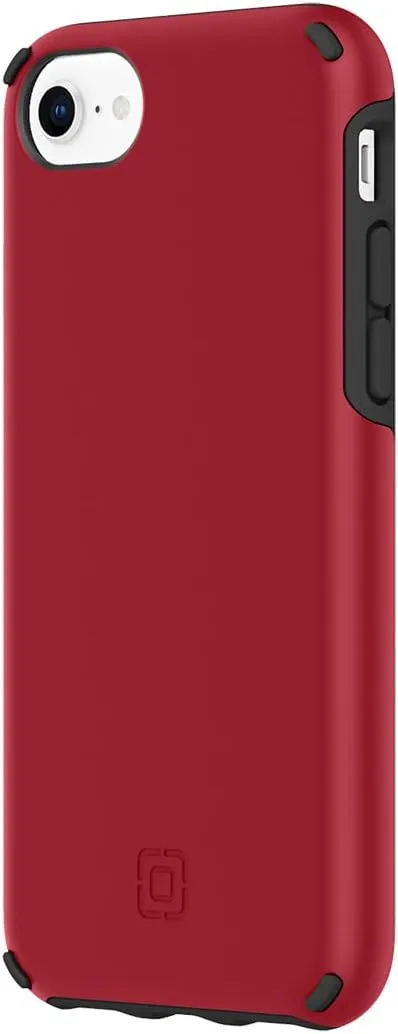 Incipio Duo Case for iPhone SE (2022/2020), 8, 7, 6, 6s – Dual-Layer Slim Protective Case with 12ft Drop Protection, Scratch-Resistant Finish, Wireless Charging Compatible - Red