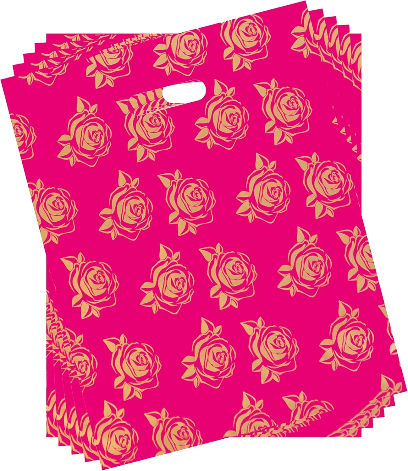 Infinite Pack Reusable Printed Plastic Merchandise Retail Shopping Bags for Boutiques, Stores and Malls