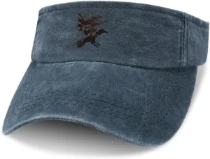 Ink Raven Unisex Sport Sun Visor Hats Adjustable Empty Top Baseball Cap Travel Cotton Denim Hat