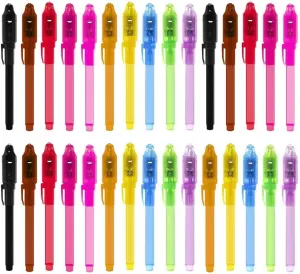 Invisible Ink Pens with UV Light for Kids, 30Pcs Magic Spy Pen for Secret Message, Birthday Party, New Year Eve Party, Halloween, Valentine's Day, and Kids Christmas Goodies Bags Toy