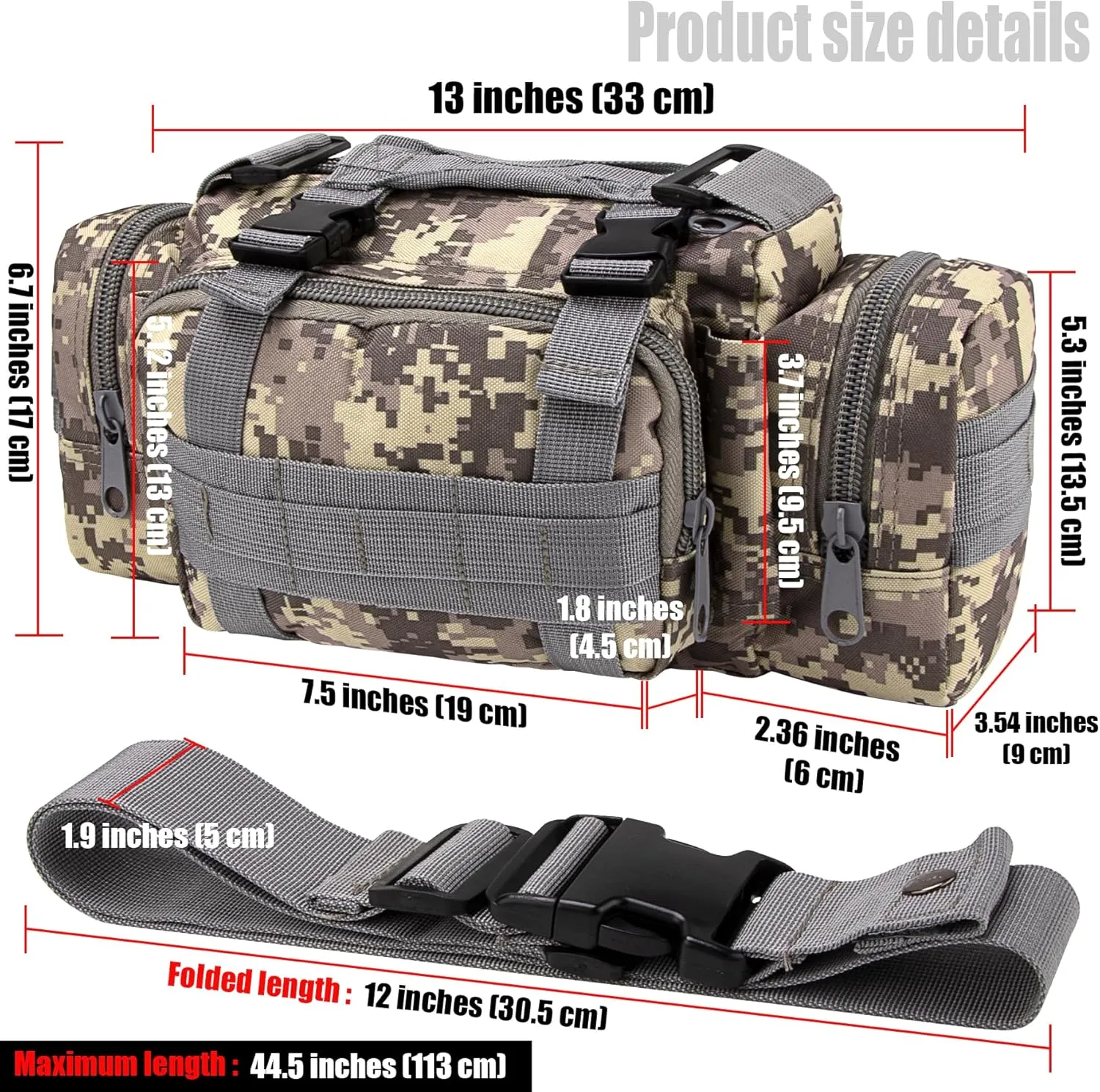 IronSeals Molle Tactical Sport Duffle Bag Water Resistant Deployment Bag (#4)