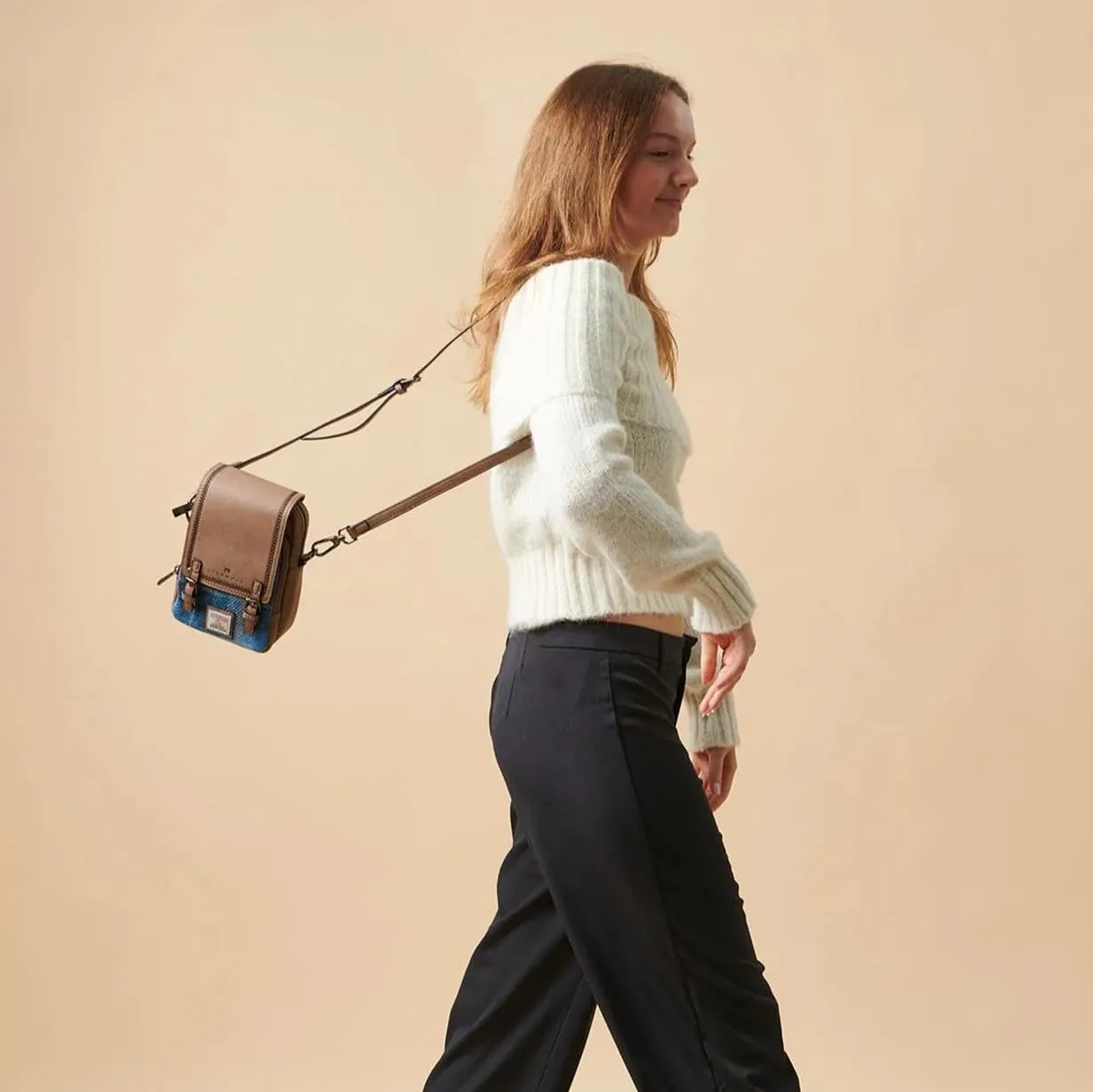 Islander The Baby Jura Crossbody Harris Tweed & Microfibre Leather
